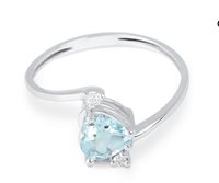 Anello Demetra Donna AQUA in Oro bianco Acquamarina 018.C.050.004.W